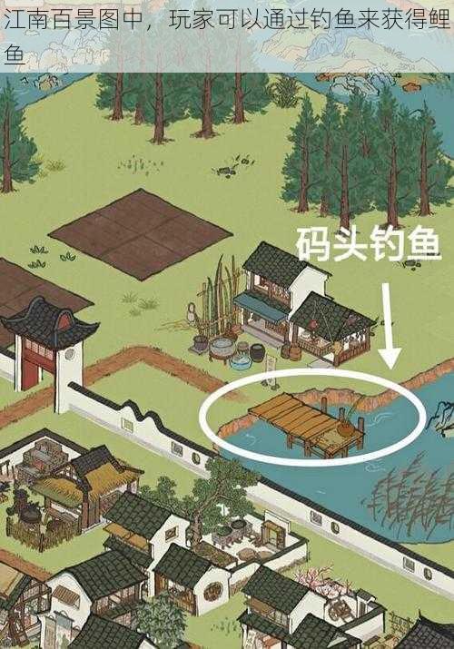 江南百景图中,玩家可以通过钓鱼来获得鲤鱼
