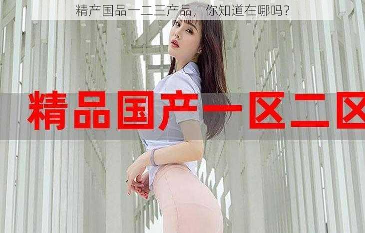 精产国品一二三产品,你知道在哪吗?